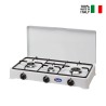 Cuisinière à gaz 3 feux usage domestique méthane GPL 5328BGPS CF Parker Offre