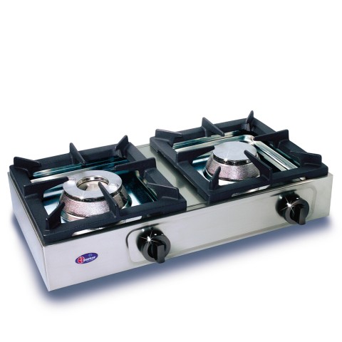Réchaud à gaz 2 feux pose libre cuisine professionnelle BIG7002L1 Parker Promotion