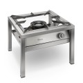 Réchaud professionnel à gaz en acier inoxydable 1 feu 20 kW SP6050LMIR Parker Promotion