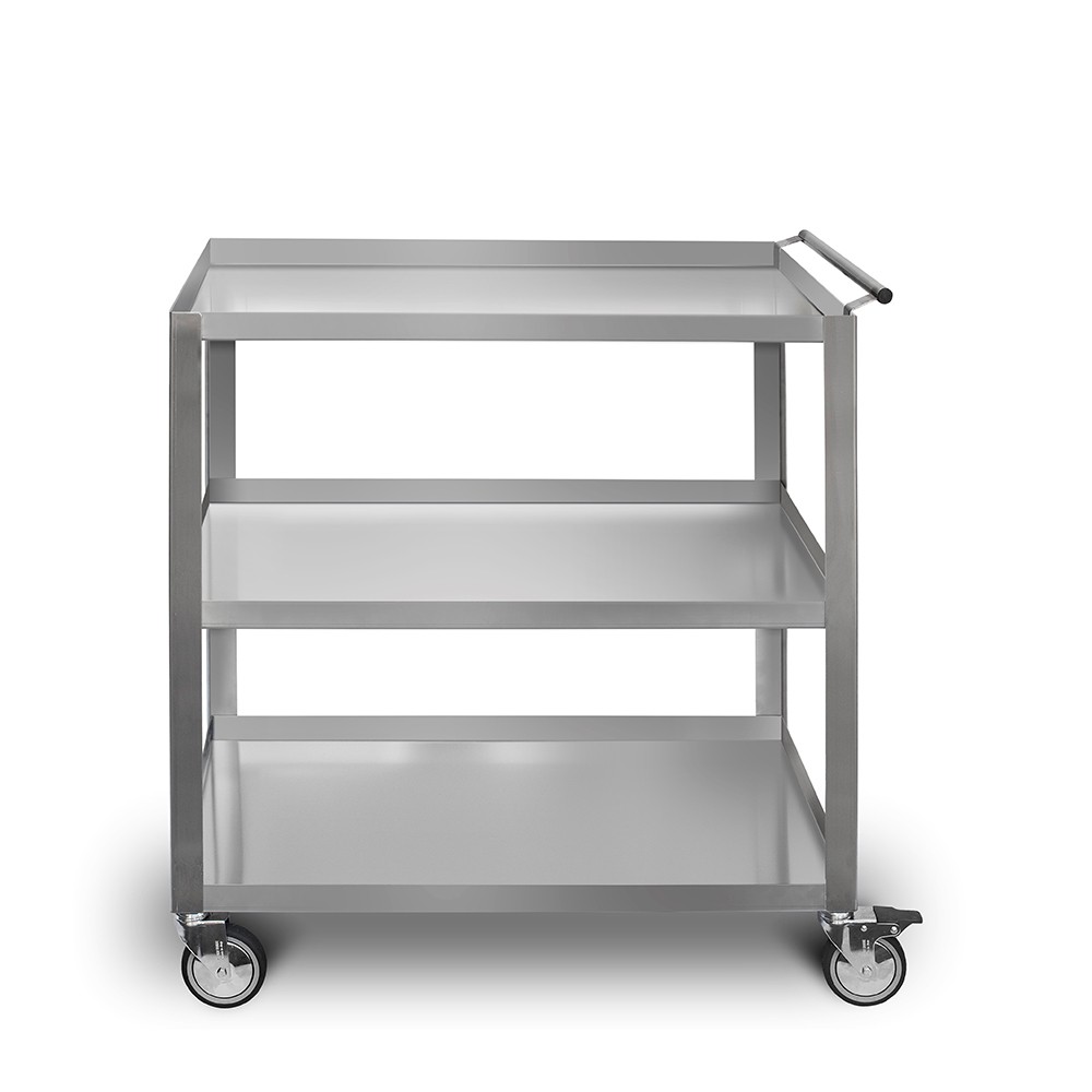 Chariot de cuisine professionnel en acier inoxydable 3 étagères Giorgio Parker
