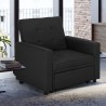 Fauteuil convertible lit 1 place avec accoudoirs design moderne Brooke 