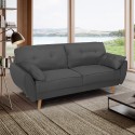 Canapé convertible 3 places clic clac design nordique en tissu Fortaleza 