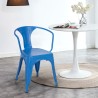 chaise de cuisine et bar industriel de style avec accoudoirs en acier steel arm Modèle