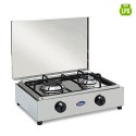 Réchaud à gaz en acier inoxydable 2 foyers GPL méthane 200ACCGPS CF Parker Réductions