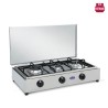 Réchaud à gaz inox 3 feux GPL méthane 3300ACCGPS CF Parker Catalogue