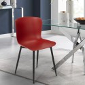 Chaise design moderne en polypropylène et métal pour cuisine bar restaurant Chloe Vente