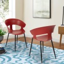 Chaise design moderne en métal polypropylène pour cuisine bar restaurant Evelyn Achat