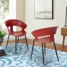 Chaise design moderne en métal polypropylène pour cuisine bar restaurant Evelyn Achat