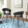 Chaise design moderne en métal polypropylène pour cuisine bar restaurant Evelyn Dimensions