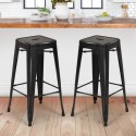 tabouret de bar vintage en métal design industriel style steel stale 78cm Prix