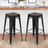 tabouret de bar vintage en métal design industriel style steel stale 78cm Prix