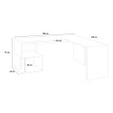 Bureau d'angle moderne en bois Vilnis WD 160/180cm Dimensions