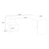 Bureau d'angle moderne en bois Vilnis WD 160/180cm Dimensions