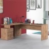Bureau d'angle moderne en bois avec 3 tiroirs New Selina WD Promotion
