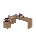 Bureau d'angle moderne en bois avec 3 tiroirs New Selina WD Offre