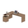 Bureau d'angle moderne en bois avec 3 tiroirs New Selina WD Offre