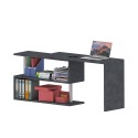 Bureau d'angle pivotant gris 2 étagères Volta RT Remises