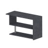 Bureau d'angle pivotant gris 2 étagères Volta RT Dimensions