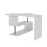 Bureau d'angle pivotant blanc pour maison et bureau avec 2 étagères Volta WH Prix