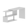 Bureau d'angle pivotant blanc pour maison et bureau avec 2 étagères Volta WH Achat