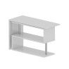 Bureau d'angle pivotant blanc pour maison et bureau avec 2 étagères Volta WH 