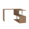 Bureau d'angle design pivotant en bois avec 2 étagères Volta WD Offre