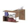 Bureau d'angle design pivotant en bois avec 2 étagères Volta WD Catalogue