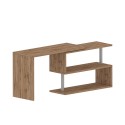 Bureau d'angle design pivotant en bois avec 2 étagères Volta WD Choix