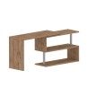 Bureau d'angle design pivotant en bois avec 2 étagères Volta WD Choix