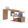 Bureau d'angle design pivotant en bois avec 2 étagères Volta WD 