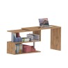 Bureau d'angle design pivotant en bois avec 2 étagères Volta WD 