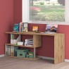 Bureau d'angle design pivotant en bois avec 2 étagères Volta WD 