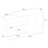 Bureau d'angle design pivotant en bois avec 2 étagères Volta WD 