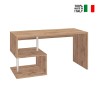 Bureau moderne espace de travail compact en bois 140x60cm Bolg WD Vente