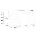 Bureau moderne espace de travail compact en bois 140x60cm Bolg WD Catalogue