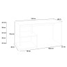 Bureau moderne espace de travail compact en bois 140x60cm Bolg WD Catalogue