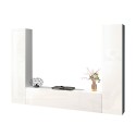 Meuble TV de salon moderne blanc 2 armoires Vibe WH Offre