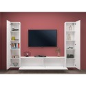 Meuble TV de salon moderne blanc 2 armoires Vibe WH Réductions
