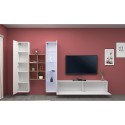 Meuble TV de salon bibliothèque en bois blanc Rold WH Catalogue