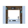 Arkel WH Meuble TV moderne avec bibliothèque en bois blanc Réductions
