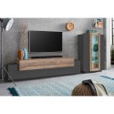 Meuble TV mural moderne en bois et meuble vitrine noir Woud AP Catalogue