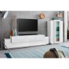 Woud WH Meuble TV blanc de salon avec meuble vitrine Remises