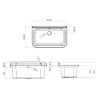 Meuble lave-mains d'extérieur 55x34 cm 2 portes Pancrazio 5001PKC Negrari Réductions