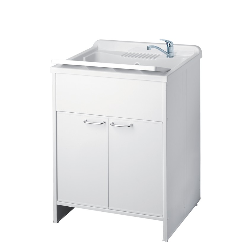 Meuble de buanderie 60x60 cm avec 2 portes et planche 9007K Negrari Promotion