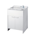 Meuble de buanderie 60x60 cm avec 2 portes et planche 9007K Negrari Promotion