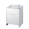 Meuble de buanderie 60x60 cm avec 2 portes et planche 9007K Negrari Promotion