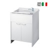 Meuble de buanderie 60x60 cm avec 2 portes et planche 9007K Negrari Vente