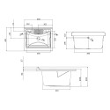 Meuble de buanderie 60x60 cm avec 2 portes et planche 9007K Negrari Remises