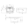 Meuble de buanderie 60x60 cm avec 2 portes et planche 9007K Negrari Remises
