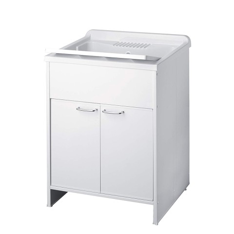 Meuble lavabo mobile pour buanderie avec planche, 2 portes 60x50cm 9002K Negrari Promotion
